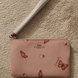 Coach NWT butterfly wristlet!
